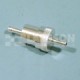 Filtr paliwa aluminiowy 6,5 mm srebrny