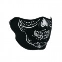 Maska z neoprenu ZANheadgear Half , wzór calavera świecący w ciemności. Jedyny rozmiar, pasuje większości osób.