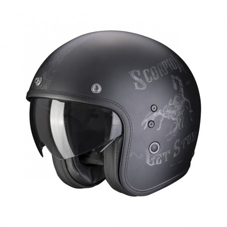 Kask Scorpion Belfast evo pique matowy czarny/srebrny XL
