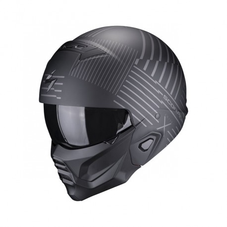 Kask Scorpion Exo-combat II matowy czarny/srebrny w rozmiarze 2XL