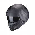 Kask Scorpion Exo-combat II matowy czarny/srebrny w rozmiarze 2XL