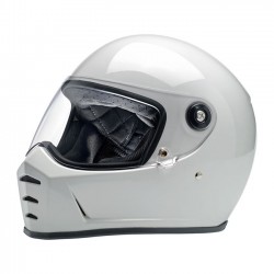 Kask Biltwell Lane Splitter w kolorze błyszczącej bieli, rozmiar S.