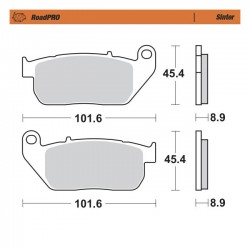 Klocki hamulcowe przednie Moto-Master RoadPro. Sinterowane Przednie: 04-13 XL (z wyjątkiem XR1200) (NU)
