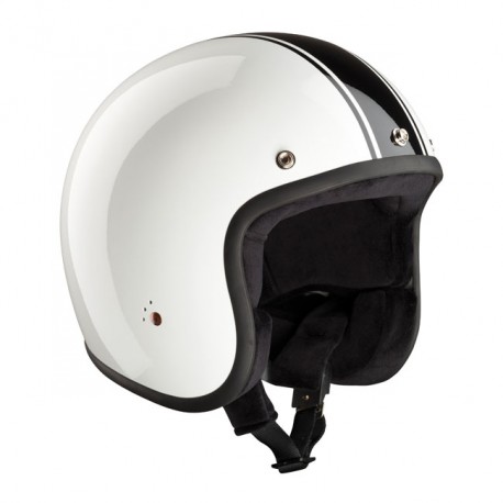 KASK BANDIT JET KLASYCZNY BIAŁY/CZARNY UNISEX ROZMIAR XS (53-54)