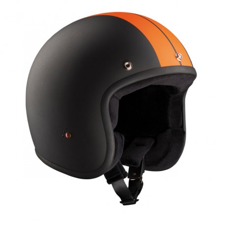 KASK BANDIT JET RACE CZARNY/POMARAŃCZOWY UNISEX ROZMIAR S (55-56)
