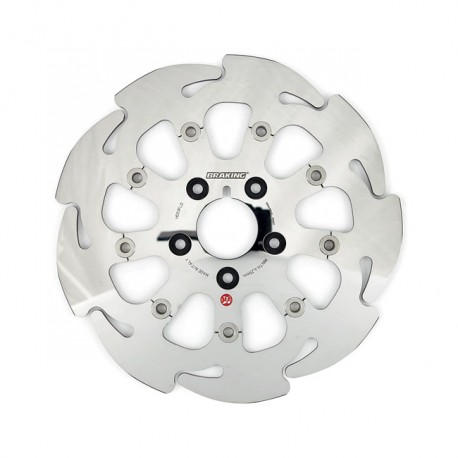 Hamowanie, tarcza hamulcowa Wave. Przednia lewa 00-14 Softail 00-05 Dyna 00-07 Touring 00-13 XL 08-12 XR1200 (NU)
