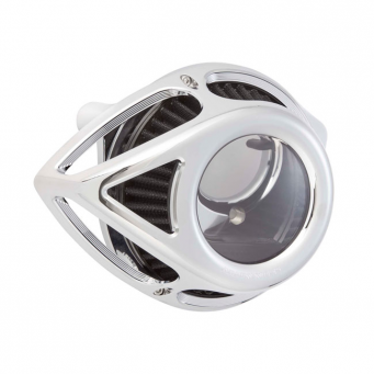 Arlen Ness Clear Tear, przeźroczysty, chromowany filtr powietrza do harley'a, 01-15 Softail, 04-17 Dyna, 02-07 FLT / Touring