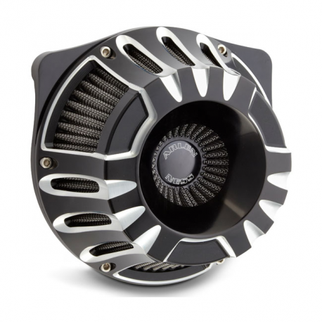 Arlen Ness Deep Cut Inverted, czarny filtr powietrza do harley'a, 18-20 Softail, 17-20 Touring