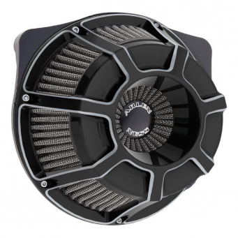 Arlen Ness Bevelled Inverted, czarny filtr powietrza do harley'a, 01-15 Softail, 04-17 Dyna