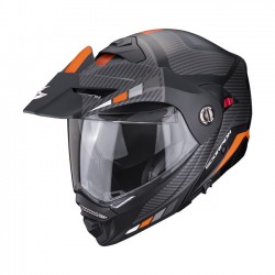 Kask Scorpion ADX-2 Camino w matowym czarnym/srebrnym/pomarańczowym kolorze, rozmiar 2XL.