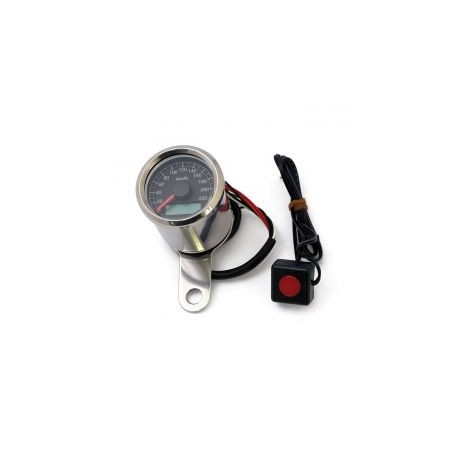 Stoker, elektroniczny prędkościomierz. 48 mm. Czarna twarz