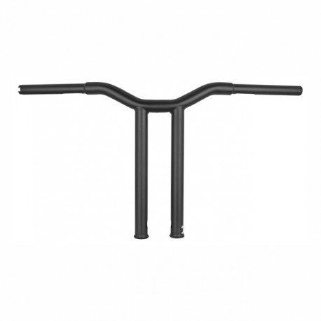 Masywny, dominujący prosto 1-1/4-calowy kierownica T-bar z podniesieniem 14". Matowa czerń 82-23 H-D mechaniczny lub elektroni