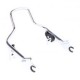 Zestaw Sissy Bar 9,5", 1-częściowy, stojący, chrom