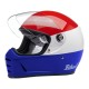 Kask Biltwell Lane Splitter podium w kolorze połyskującym czerwono-biało-niebieski w rozmiarze L.
