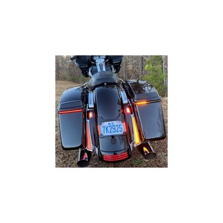Custom Dynamics, tylne panele deski rozdzielczej LED dla Touring. Chrom