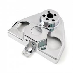 Osłona kierownicy FLHR, do Apehangers o średnicy 1-1/4". Chromowany 03-13 FLHR/C Road King z kierownicą o średnicy 1-1/4" (N